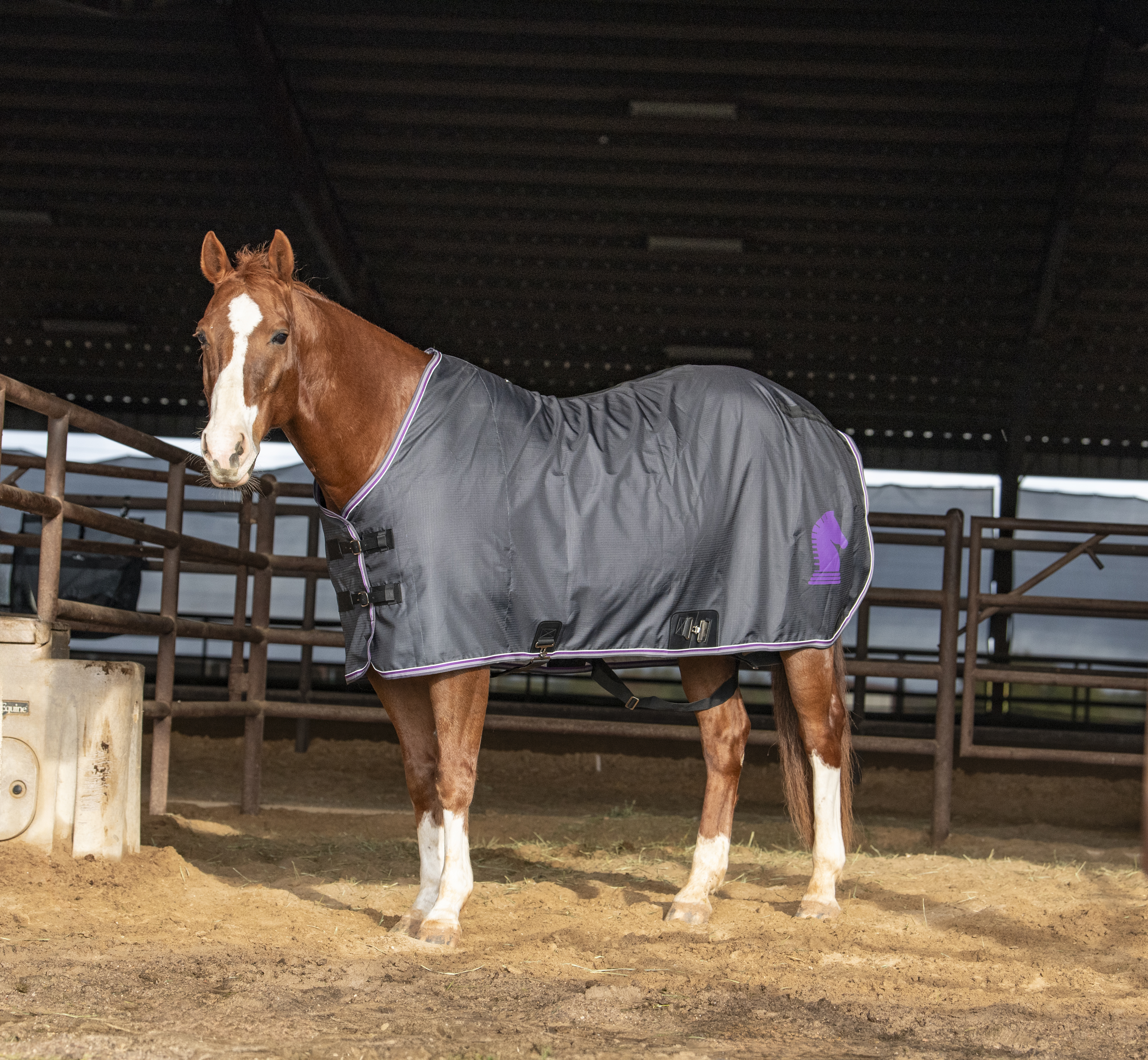 Breathable ripstop stable sheet for horses, open front and
              closed front options for indoor layerings